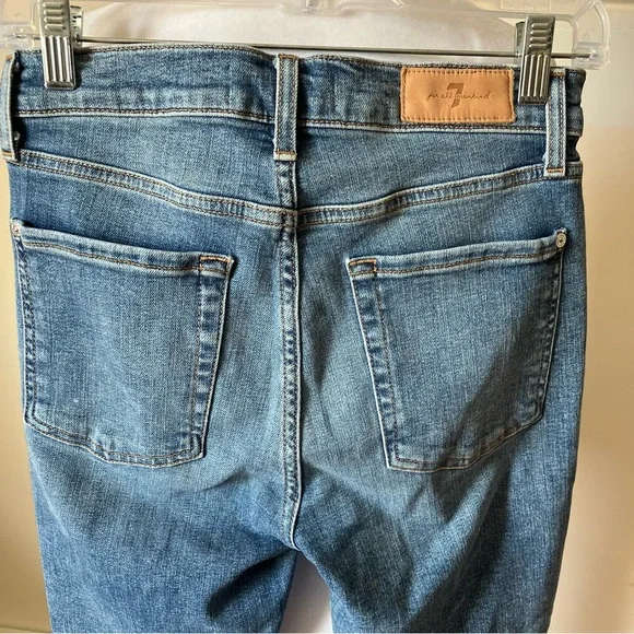 7 For All Mankind Luxe Vintage The Ankle Skinny Denim Jeans size 27 - Picture 6 of 9